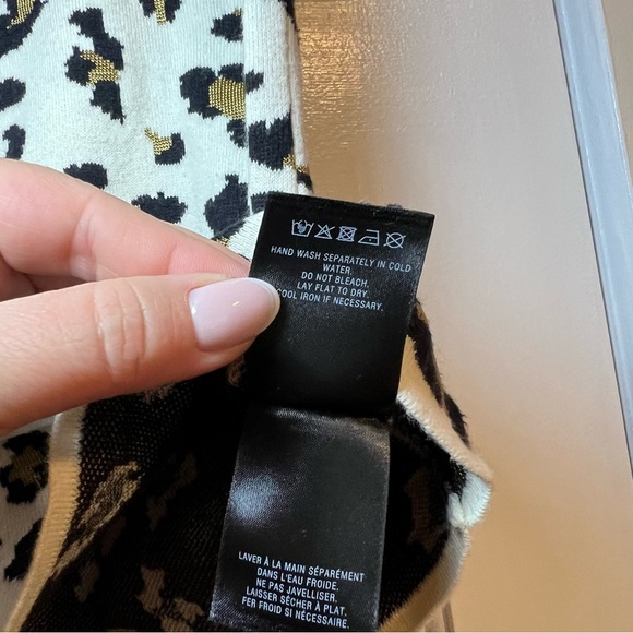 #73 ANTHROPOLOGIE FIELD & FLOWER NAOMI LEOPARD MOCK NECK SWEATER TOP $98 - Picture 5 of 5